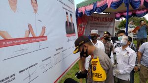 Kapolres Tapsel Hadiri Deklarasi Pemilu Damai Tahun 2020