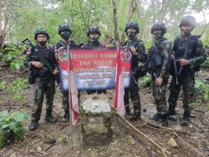 Jaga Kedaulatan Negara, Satgas Yonif 742 Cek 544 Patok di Perbatasan RI-RDTL