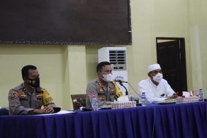 Kapolres Madina Terima Audiensi Pimpinan Pondok Pesantren Musthafawiyah Purba Baru H. Mustafa Bakri Nasution