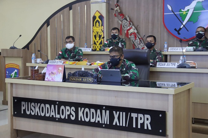 Pangdam XII/Tpr Menerima Paparan Kesiapan TMMD ke-112