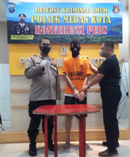 AY Ditangkap Polsek Medan Kota, Diduga Baru Beli Sabu