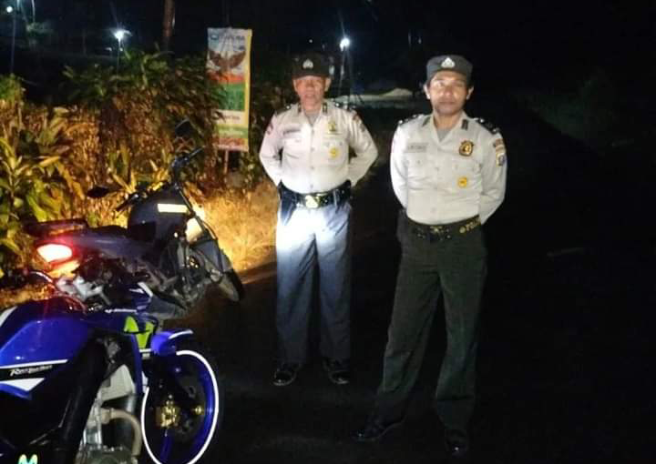Kegiatan Bluelight Patrol di Jalan Umum Desa Siabang - abang, Rabu (20/09/2023), (Foto: SK/AL)