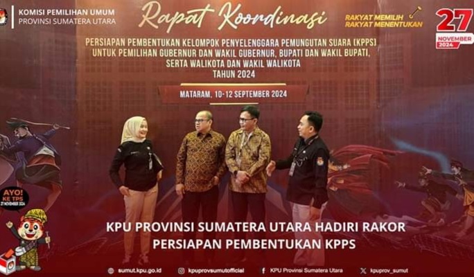 KPU Sumut Menghadiri Rakor Persiapan Pembentukan KPPS