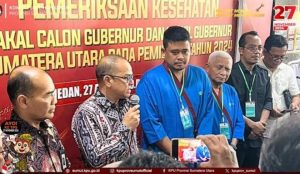 KPU Sumut Menghadiri Pemeriksaan Kesehatan Balon Gubsu dan Wagub Pasangan Bobby dan Surya