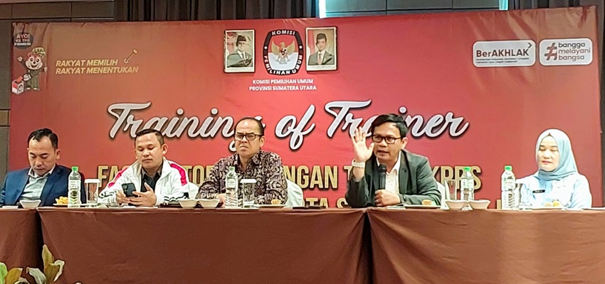 Siapkan KPPS, KPU Sumut Menggelar Training of Trainer kepada KPU Kabupaten dan Kota